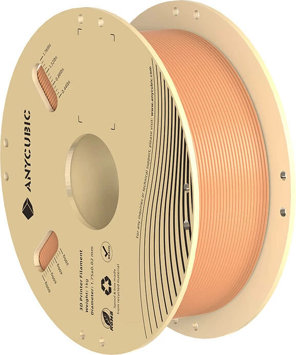 Set filamentesh PLA AnyCubic HPL20-101-4, 1.75 mm, 4 copë, Pantone, Jeshile/Portokalli/Kaltër/Vjollcë