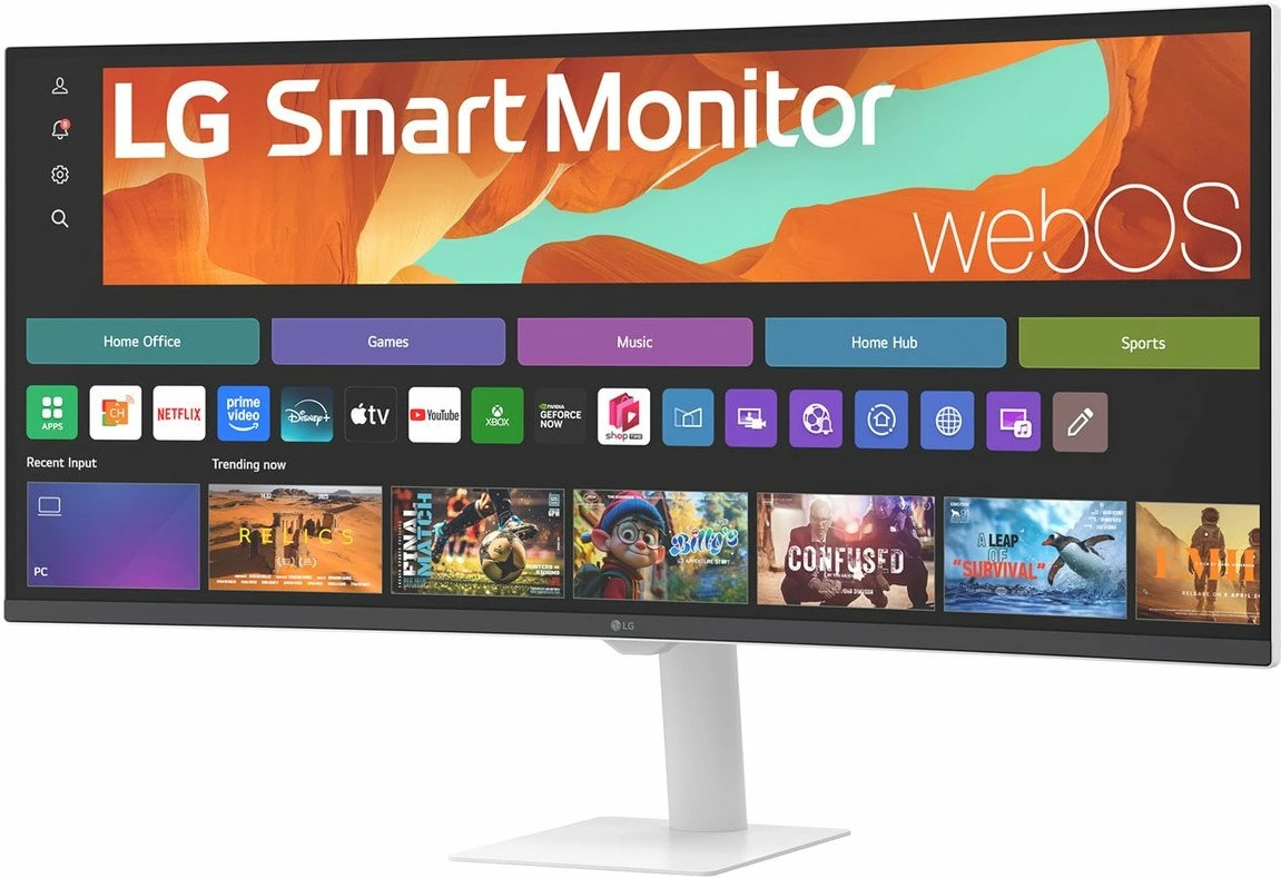 Monitor smart LG 34U601SA-W 34\" UWQHD 100Hz i lakuar webOS, i bardhë