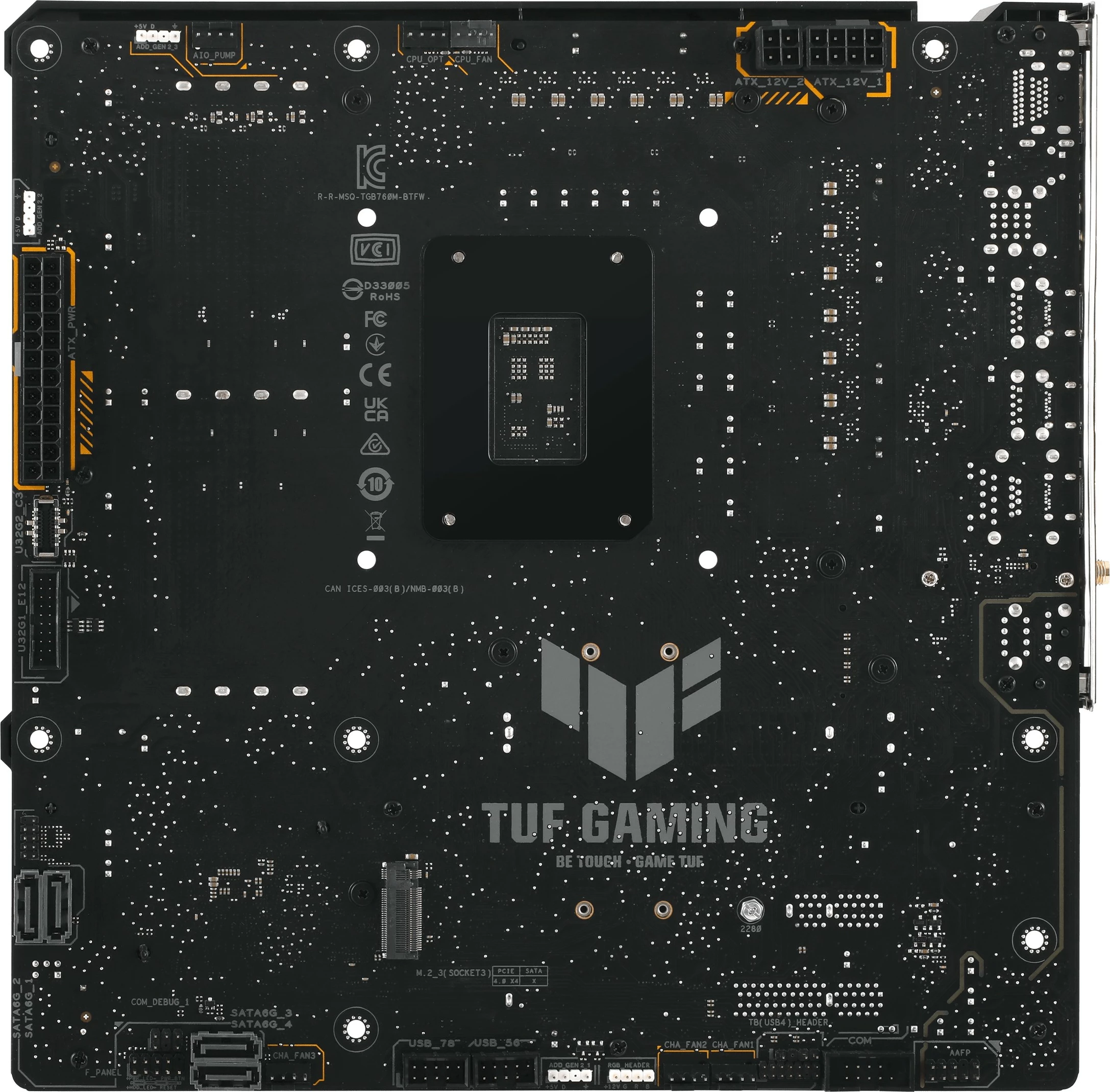 Pllakë amë ASUS TUF GAMING B760M-BTF WIFI, Intel, LGA 1700, DDR5, micro ATX