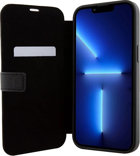 Mbështjellës Mercedes Leather Wave Pattern për iPhone 15 Pro, i zi