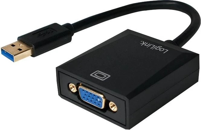 Kabllo përshtatës LogiLink, VGA, USB 3.0, i zi