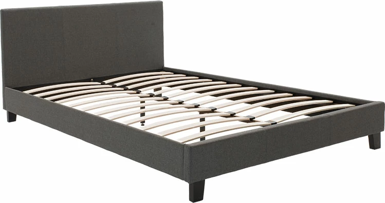 Krevat dopio Nevil, ngjyrë gri e errët, 150x200cm