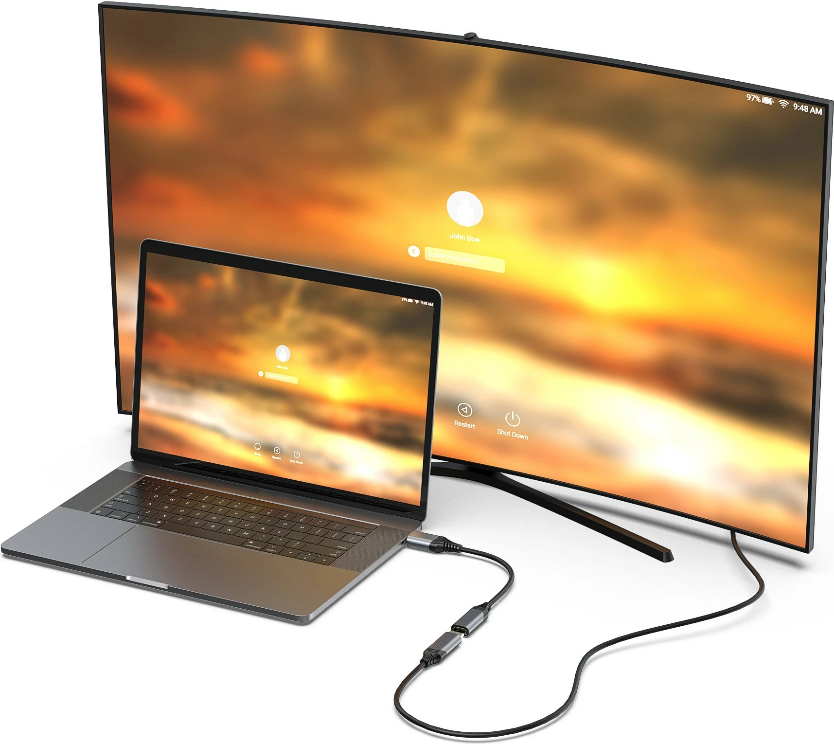 Adapter DisplayPort në HDMI Equip 8K/60Hz, 0.15m, i zi/gri