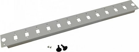 Panel frontal Helos 257711, 19", çelik, gri