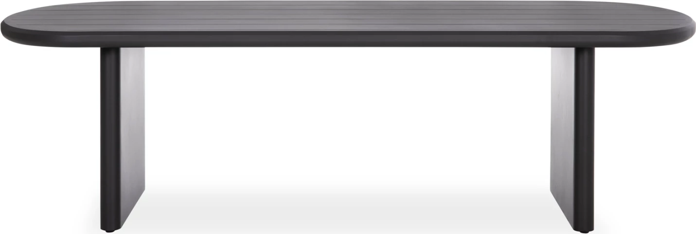 Tavolinë ovale për ngrënie jashtë, alumini gri, ABSOLUTION CD6464.01, 260x108x75cm