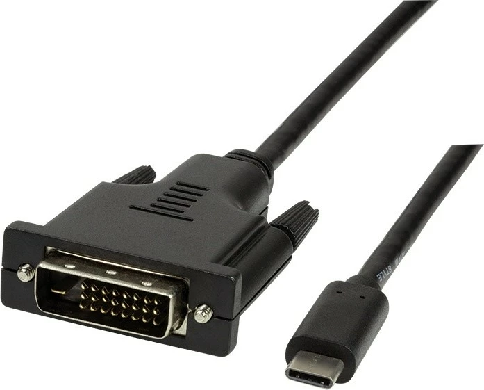 Kabllo LogiLink UA0331 USB-C në DVI-D 24pin, 1.8m, e zezë