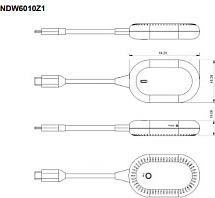 Dongle wireless display bluechip NWD6000, USB-C në HDMI, i zi