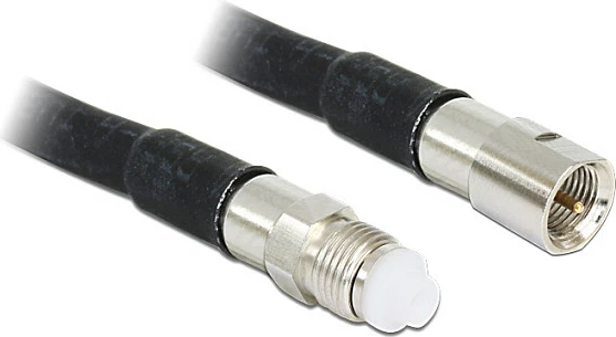 Kabllo RF DeLOCK 88668, FME M/F, 5 m, 50 Ω, e zezë
