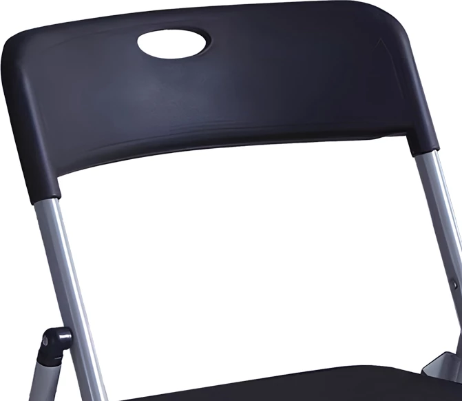 Karrige e palosshme Daxton PP e zezë-argjendtë 49x46.5x73.5cm