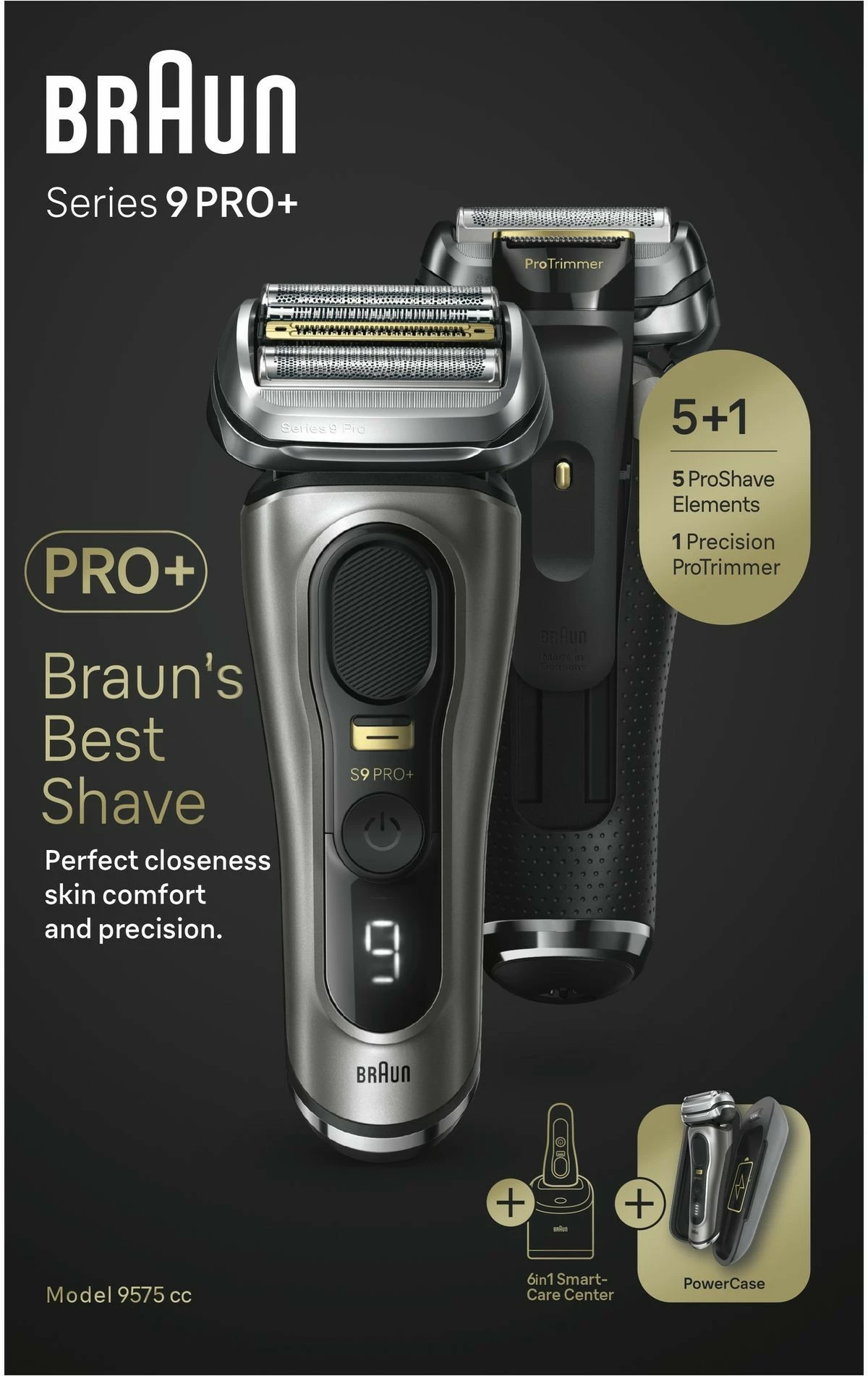 Makinë rroje Braun Series 9 Pro+ 9575cc, metallic, pa kabllo
