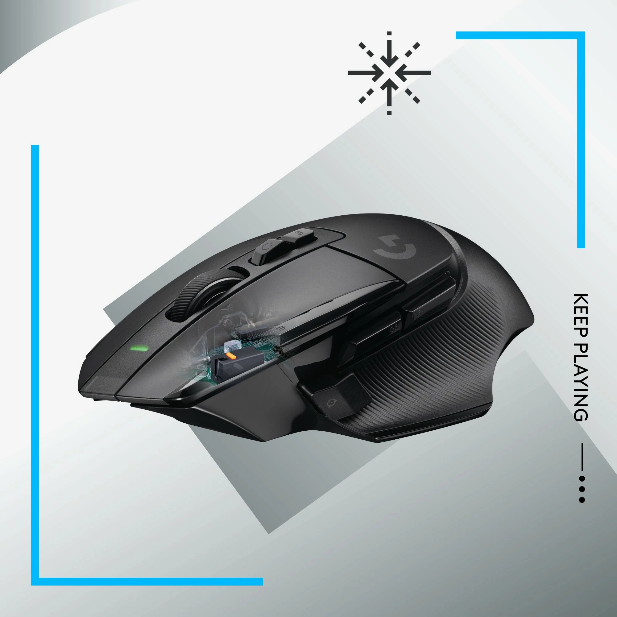 Maus Logitech G G502 X LIGHTSPEED, Wireless, 25600 DPI, i zi