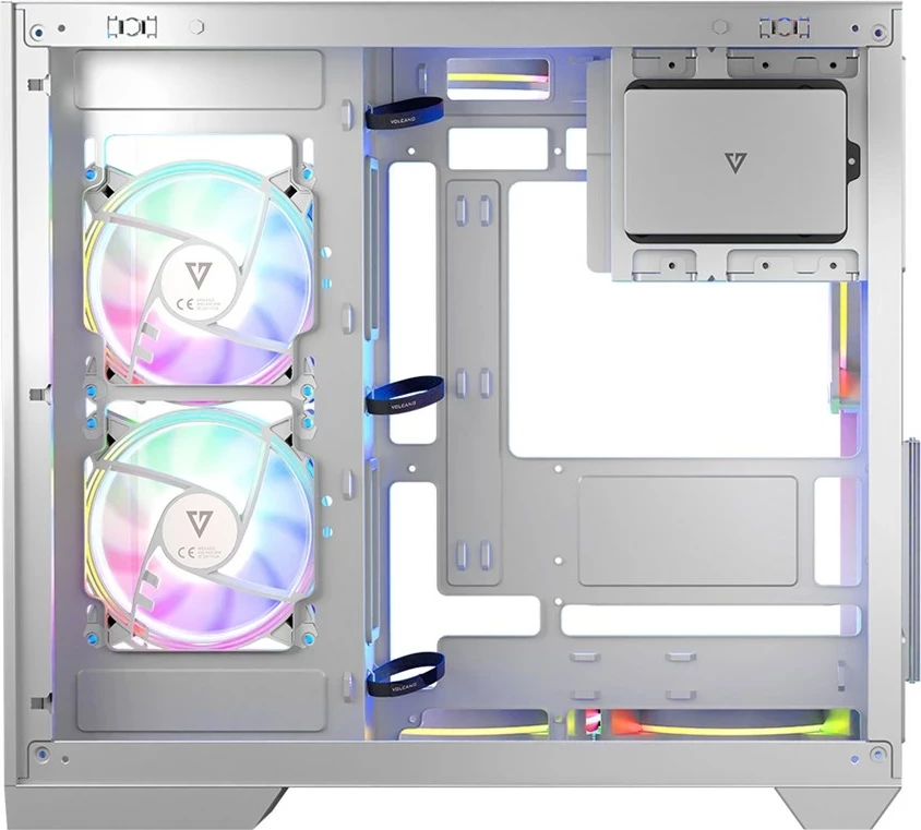 Kasë MODECOM Volcano Panorama APEX ARGB 7F MIDI, e bardhë