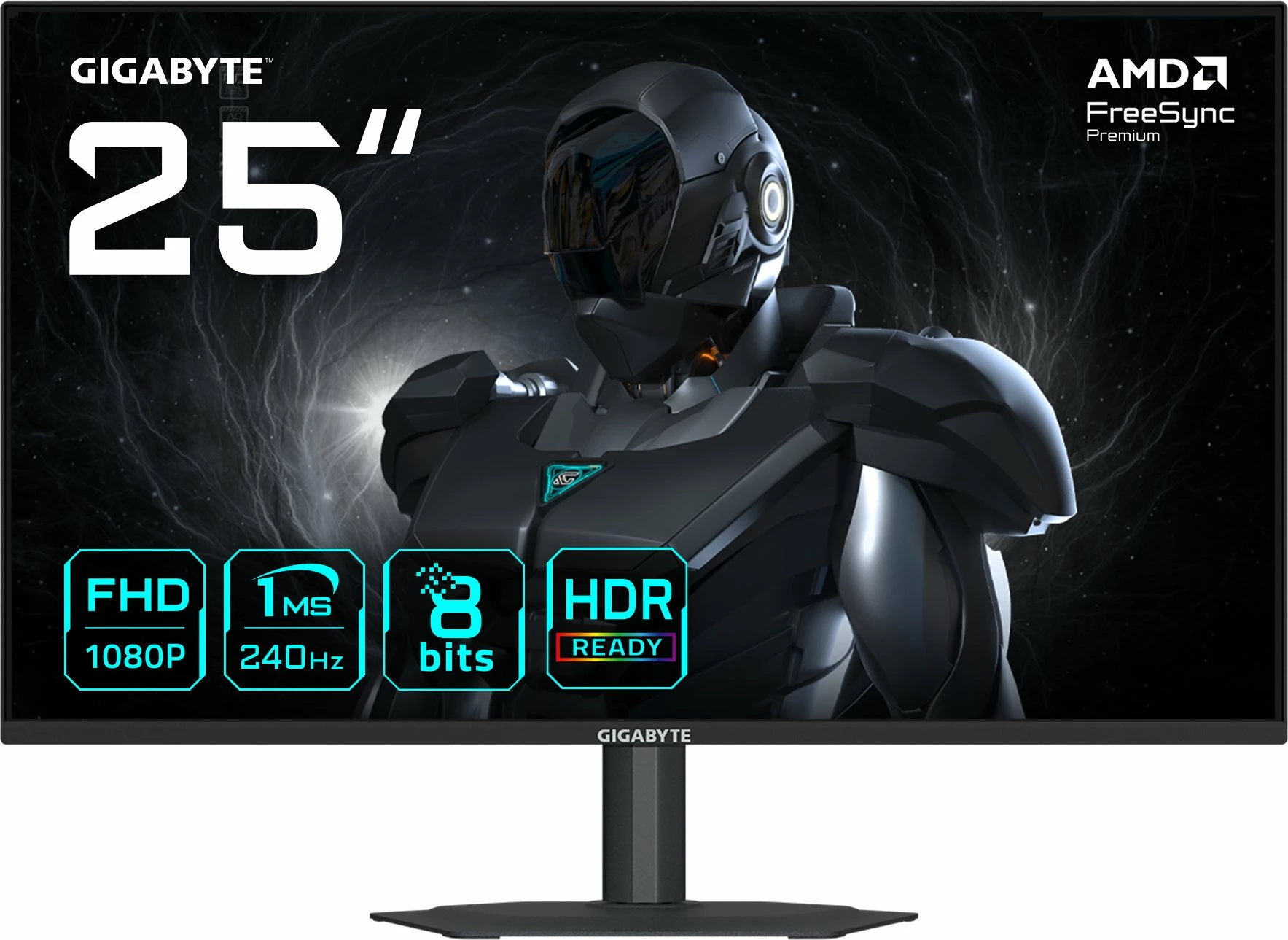 Monitor Gigabyte G25F2A 24.5\" FHD IPS 240Hz 1ms FreeSync Premium, i zi
