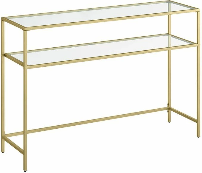 Komodë dekorative Skye, ngjyrë ari, xham i temperuar, By-4