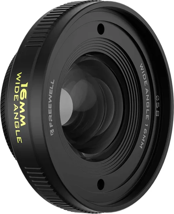 Lente këndgjerë Freewell FW-SH-17WAN 16mm, montim 17mm, fije filtri 58mm, e zezë, set me këllëf dhe leckë pastrimi
