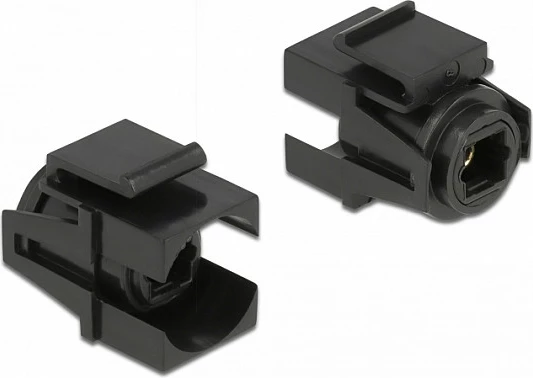 Modul Keystone DeLOCK TOSLINK femër-femër, flat, i zi