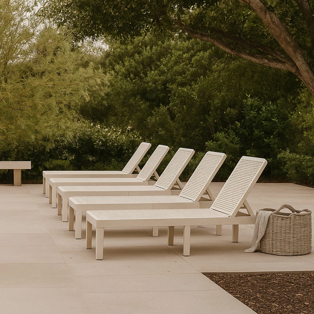 Shezlong Seagull, ngjyrë terrazzo, 191x55x29cm