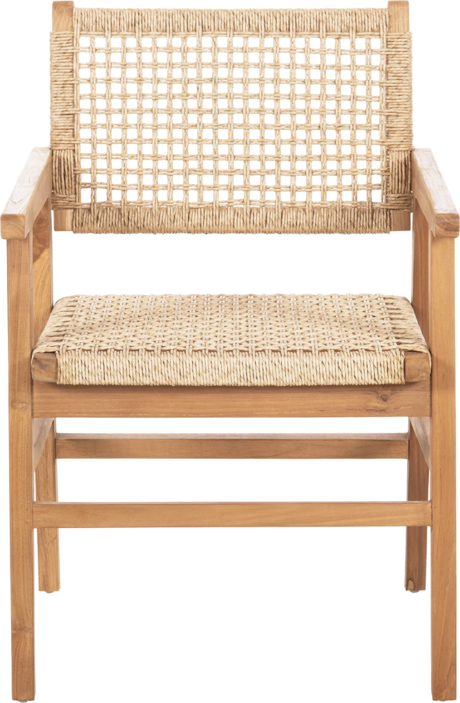 Karrige për ngrënie, BJORN FH9403.21, dru tik i fortë, litar, 56x56x83H cm