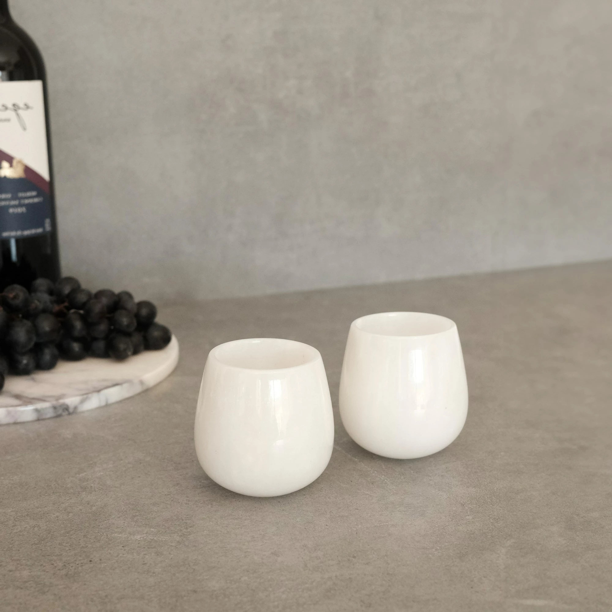 Filxhanë kafeje mermeri Thassos (2 copë), Hermia Concept, MAR09860602D