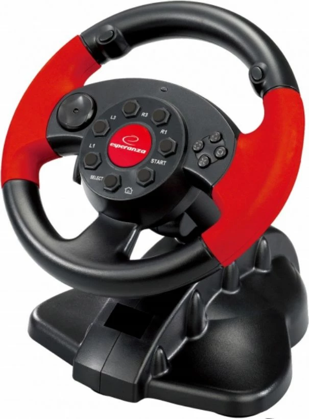 Timon gaming Esperanza EG103 High Octane, 180°, me pedale, USB/PSX-PS2, zi-kuq, set