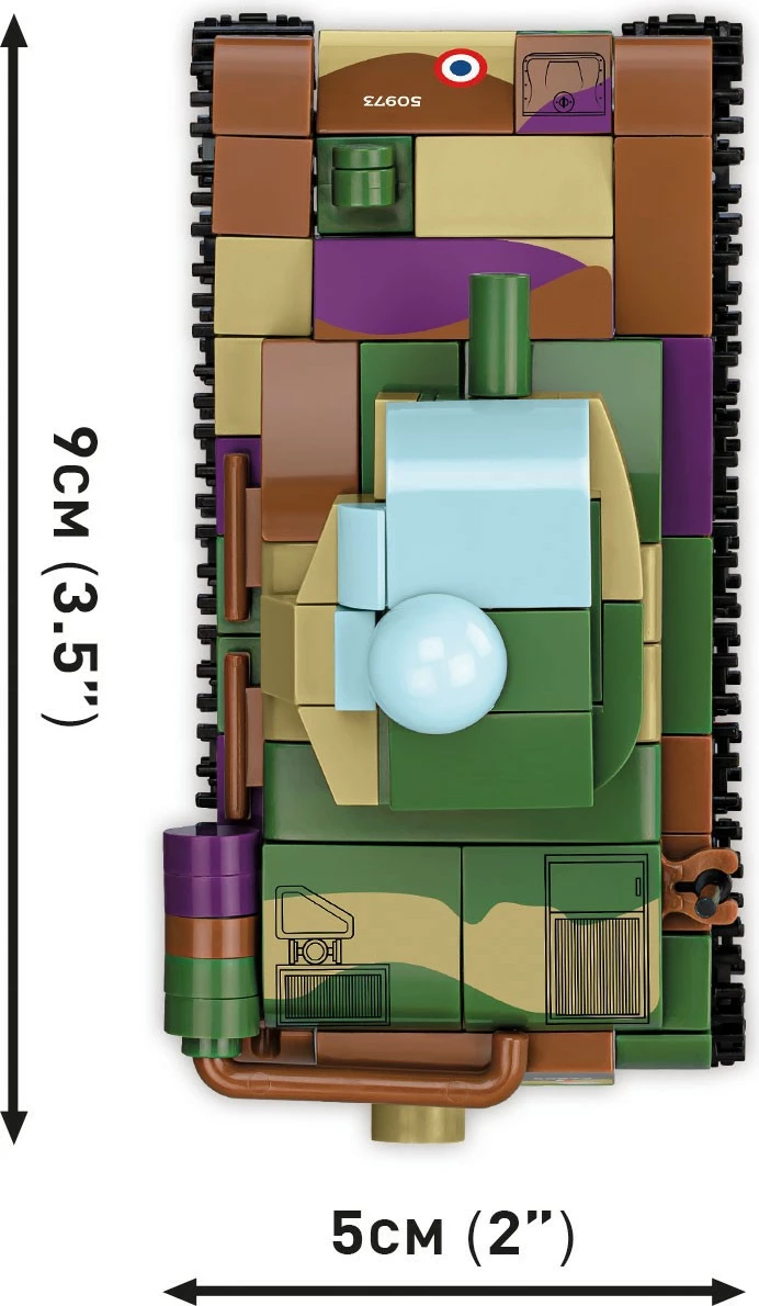 Set lodrash ndërtimi Cobi Klocki 2740 Renault R35, Valentine IX, Panzer I, 595 pjesë