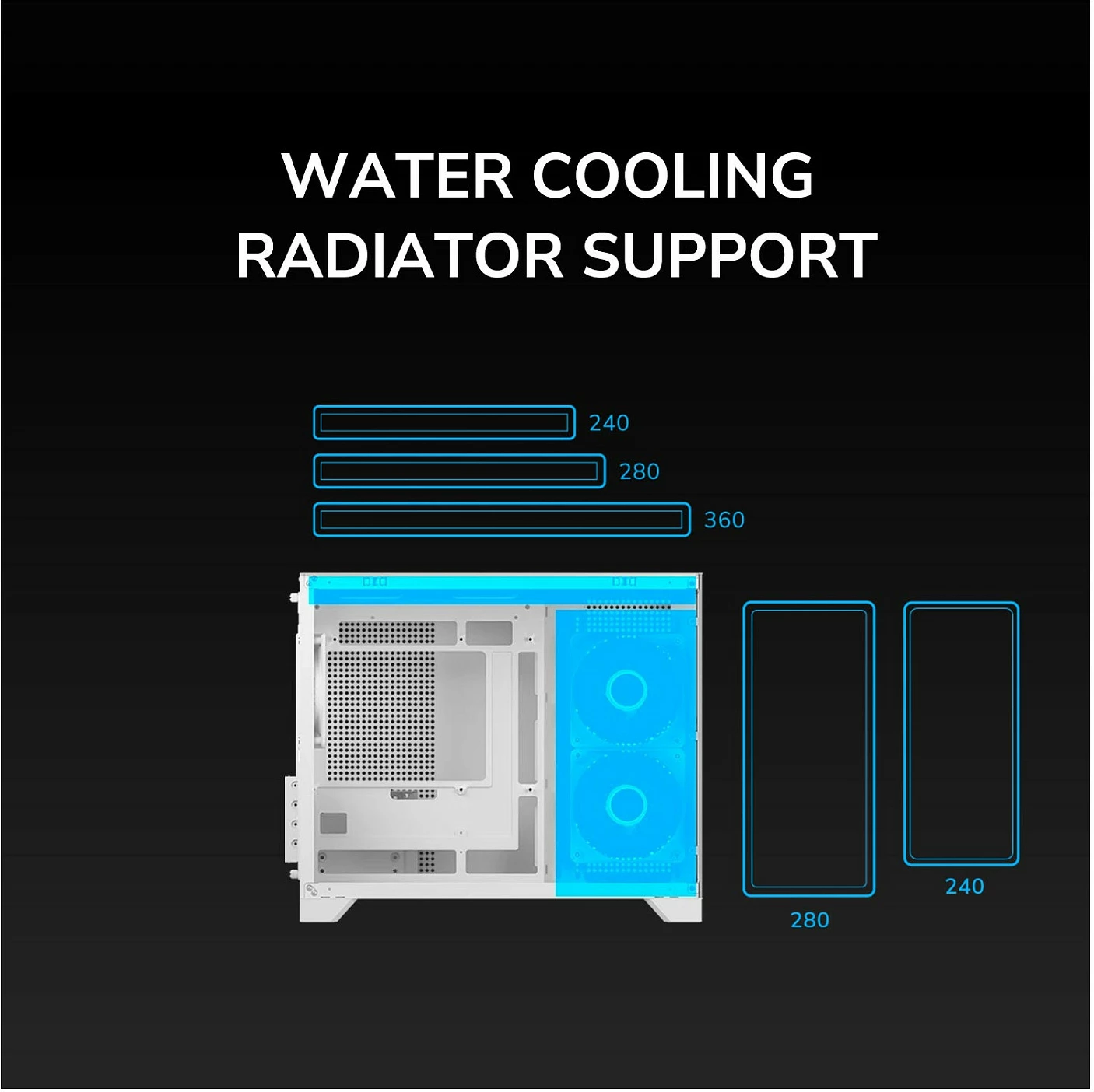 Kasë Cougar FV150 ARGB Mini Tower, micro-ATX/Mini-ITX, xham i temperuar, e bardhë