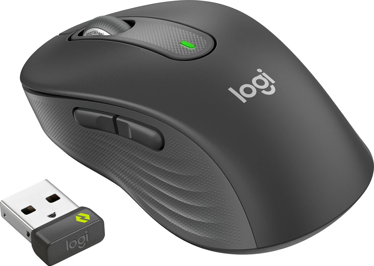 Maus Logitech Signature M650 Wireless për Biznes, Djathtas, Optik, RF Wireless + Bluetooth, 4000 DPI, Grafit