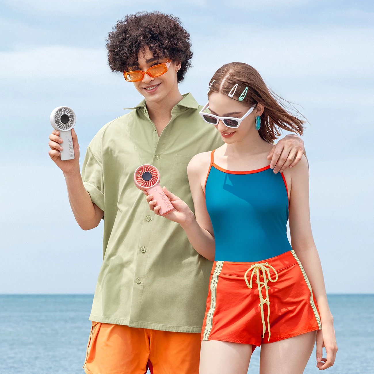 Ventilator dore Jisulife Life4 3600mAh USB-C, 5 shpejtësi, gri, me kabllo