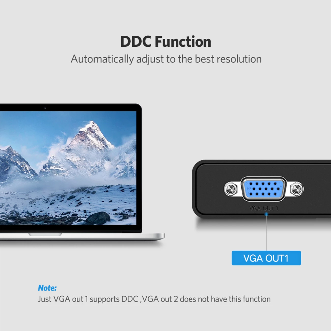 Splitter VGA Ugreen 40254, 1x2, 1920x1440 60Hz, 1m, i zi