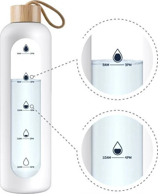 Shishe motivuese uji Wessper ActiveMax Crystalline 1 L, e bardhë