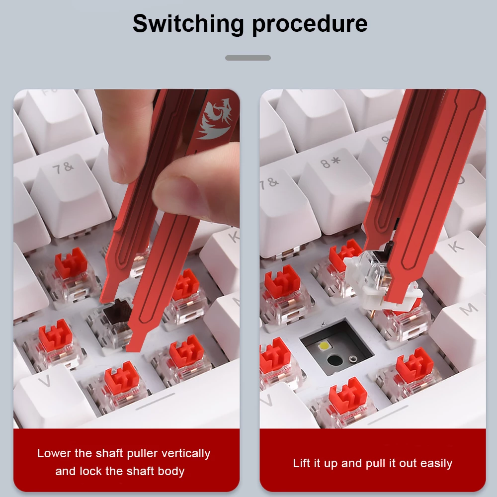Heqës switch-esh Redragon A119 për tastiera mekanike, i kuq