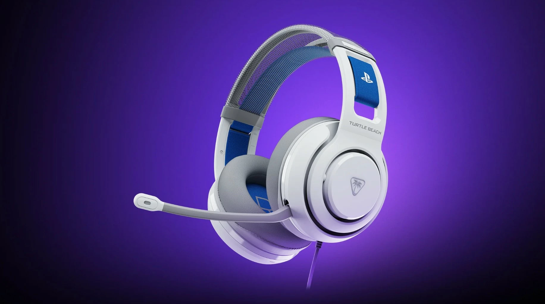 Kufje gaming Turtle Beach Atlas 200 PS, me kabllo 3.5mm, 50mm Nanoclear, mikrofon flip-to-mute, të bardha
