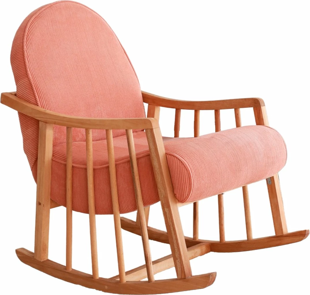 Karrige Wing Klea, kadife korduroj, ngjyrë korale