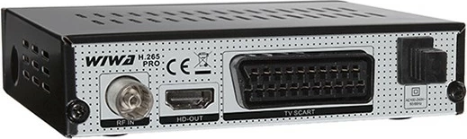 Tuner digjital Wiwa H.265 PRO, DVB-T2/DVB-T, Full HD, me telekomandë, i zi