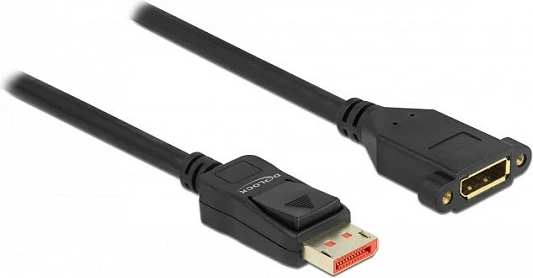 Kabllo zgjatëse DisplayPort DeLOCK 3 m, 8K 60Hz, DP Male në DP Female, e zezë