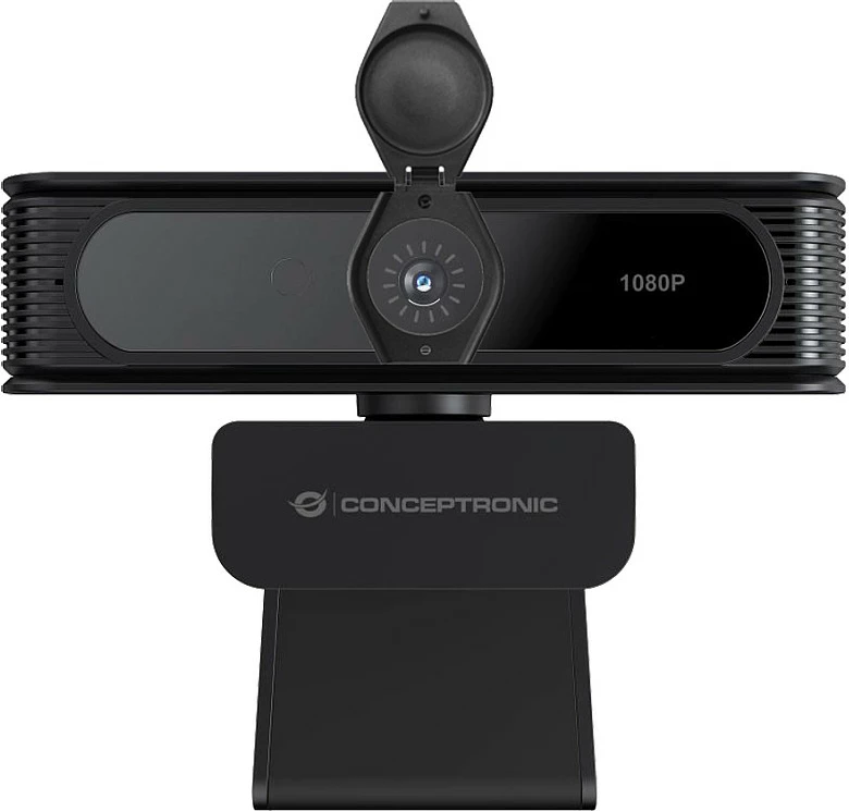 Webcam Conceptronic AMDIS09B, Full HD 1080p, Windows Hello, USB, 80°, e zezë