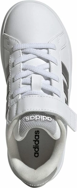 Atlete fëmijësh adidas Grand Court 3.0 JP9368, të bardha/argjendta
