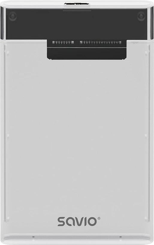 Kasë e jashtme Savio AK-66 për HDD/SSD 2.5", USB 3.0, Transparent