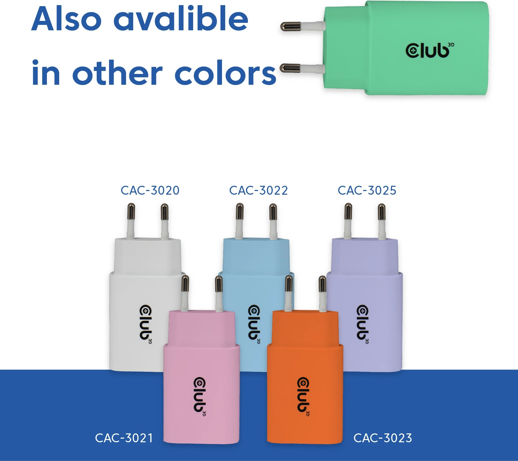 Karikues USB-C Club3D CAC-3024 30W 2 copë gjelbër