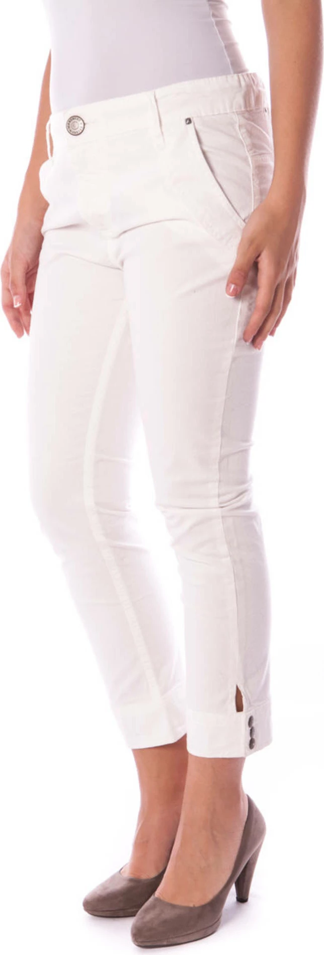 Pantallona COLCCI Fisherman femra, të bardha