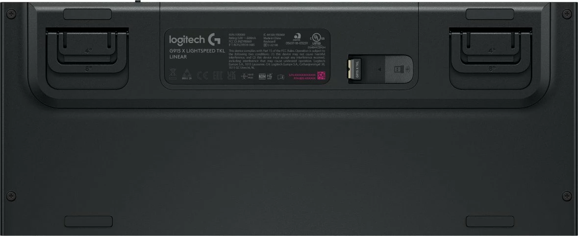 Tastierë gaming Logitech G915 X Lightspeed TKL (920-012747), GL Linear, RGB, Wireless 2.4 GHz/Bluetooth/USB, US INTL, e zezë