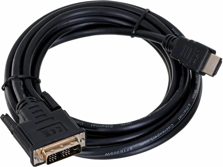 Kabllo HDMI në DVI-D Gembird CC-HDMI-DVI-10, 3m, e zezë