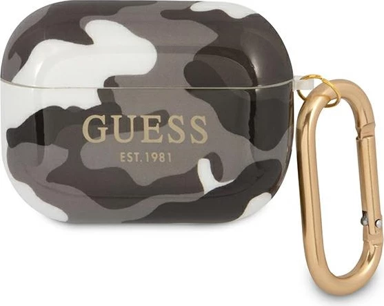 Mbështjellës Guess për AirPods Pro, Camouflage, i zi
