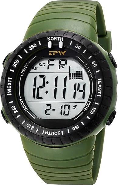 Ora digjitale sportive TPW me rrip të gjelbër dhe rezistencë ndaj ujit-ODGJ76