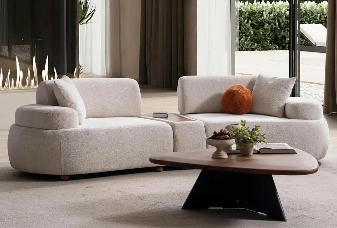 Set mobiljesh për dhomë dite, Atelier del Sofa, ngjyrë krem
