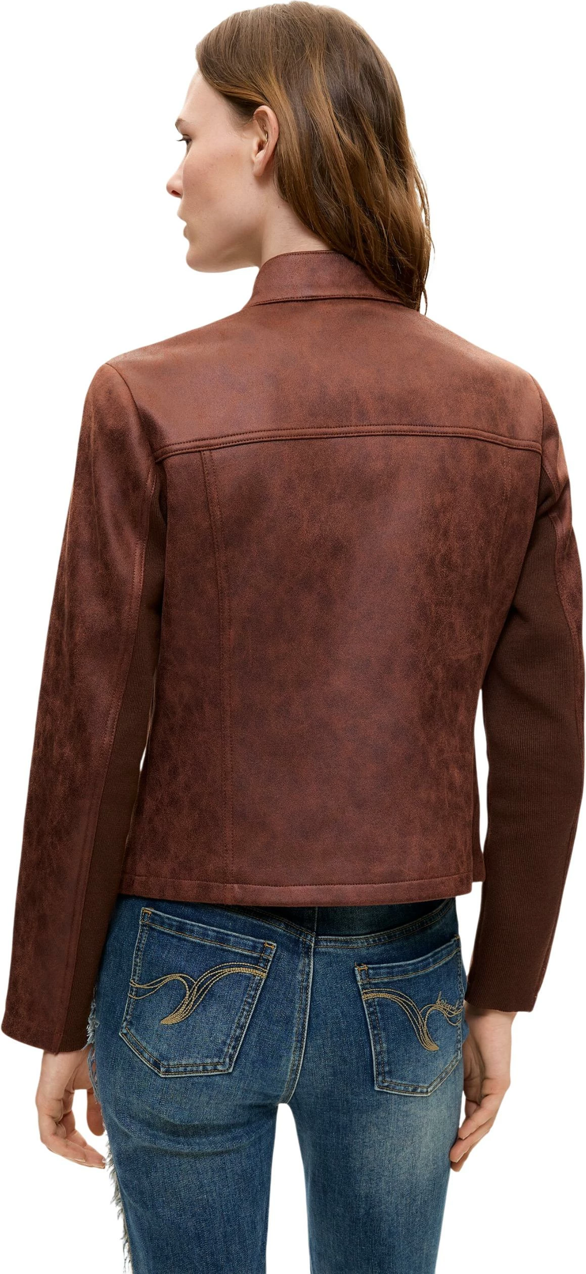 Jakne për femra Desigual CHAQ_BIKERCY 26WWEW09, kafe [Madhësia: XS]