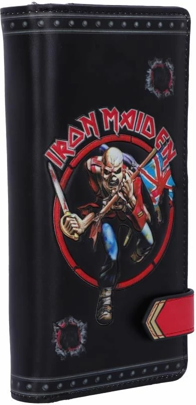Portofol NEMESIS NOW Iron Maiden "Eddie the Trooper", me ndarje për kartela dhe para, i zi/kuq