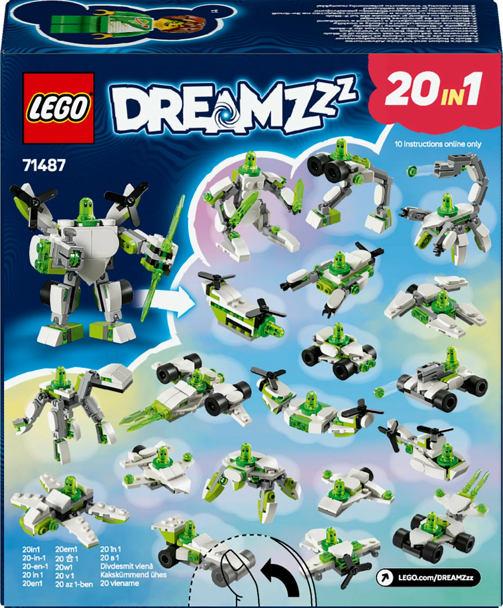 Set LEGO DREAMZzz 71487 Z-Blob Robot dhe Automjete, 121 pjesë