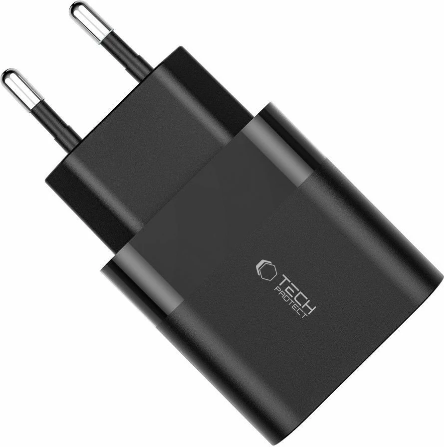 Karikues prizës Tech-Protect C30W, 30W, 2 porta USB-C & USB-A, i zi