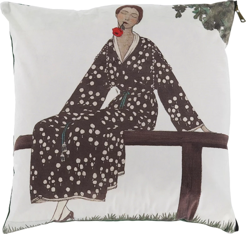 Jastëk dekorativ Liza, kadife, shumëngjyrësh, 45x45cm